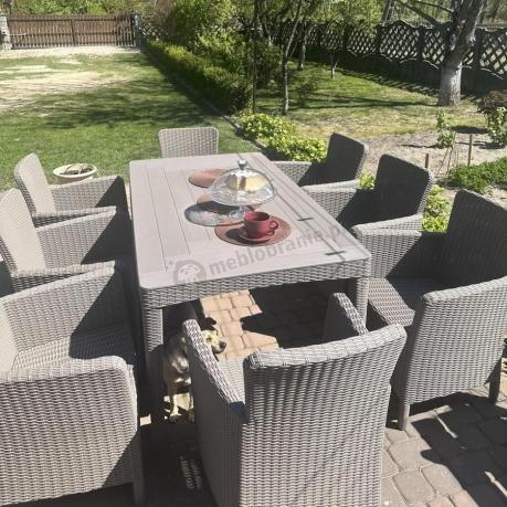 Zestaw do ogrodu 8 foteli + stół Meblobranie TG8 - cappuccino