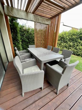 Zestaw do ogrodu 8 foteli + stół Meblobranie TG8 - cappuccino