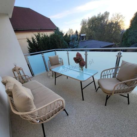 Zestaw mebli kawowych na taras Mirello rope style Beige