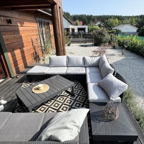 Zestaw mebli modułowych do ogrodu dla 6 osób Elements grafit