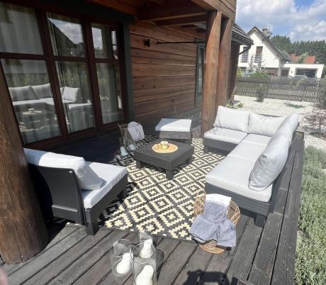 Zestaw mebli modułowych do ogrodu dla 6 osób Elements grafit