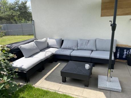 Zestaw mebli modułowych do ogrodu dla 6 osób Elements grafit