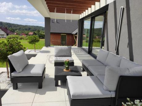 Zestaw mebli modułowych do ogrodu dla 6 osób Elements grafit