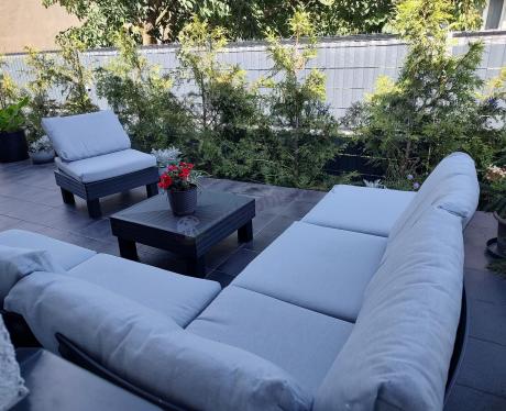 Zestaw mebli modułowych do ogrodu dla 6 osób Elements grafit