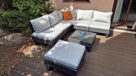 Zestaw mebli modułowych do ogrodu dla 6 osób Elements grafit