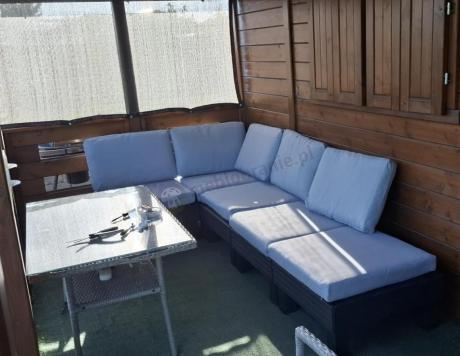 Zestaw mebli modułowych na taras dla 5 osób Elements grafit