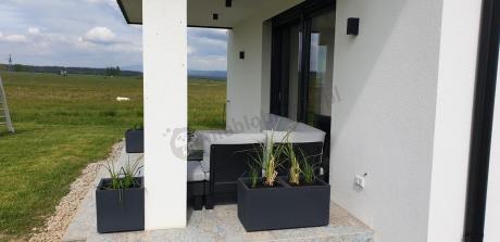 Zestaw mebli modułowych na taras dla 5 osób Elements grafit