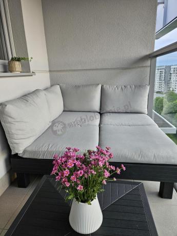 Zestaw mebli modułowych na taras dla 5 osób Elements grafit