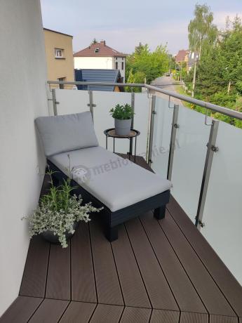 Zestaw mebli modułowych na taras dla 5 osób Elements grafit