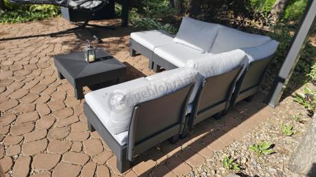 Zestaw mebli modułowych na taras dla 5 osób Elements grafit