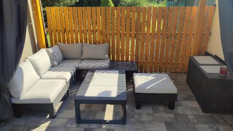 Zestaw mebli modułowych na taras dla 5 osób Elements grafit