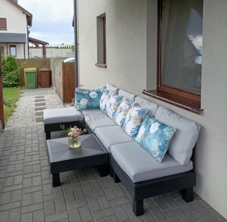 Zestaw mebli modułowych na taras dla 5 osób Elements grafit