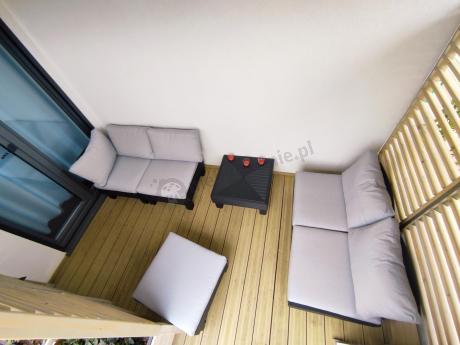 Zestaw mebli modułowych na taras dla 5 osób Elements grafit