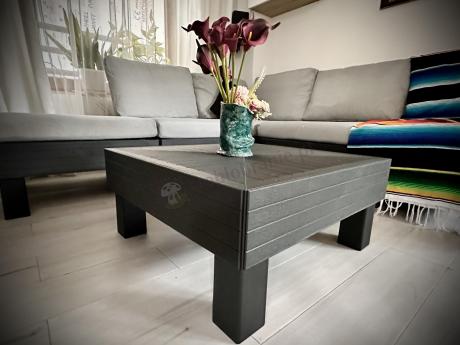 Zestaw mebli modułowych na taras dla 5 osób Elements grafit