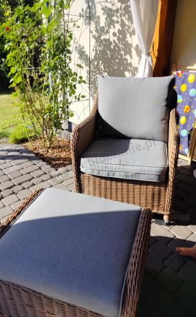 Zestaw mebli na taras dla 7 osób z sofą 180cm Novici Dining Brown