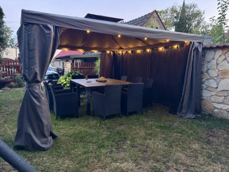 Zestaw mebli obiadowych do ogrodu dla 10 osób z dużym stołem Meblobranie TJD10 grafit