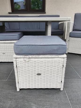 Zestaw mebli obiadowych z technorattanu Cofete Dining – Grey