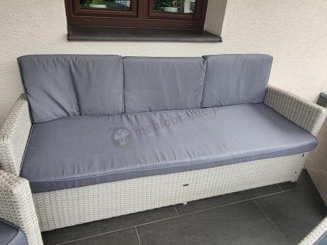 Zestaw mebli obiadowych z technorattanu Cofete Dining – Grey