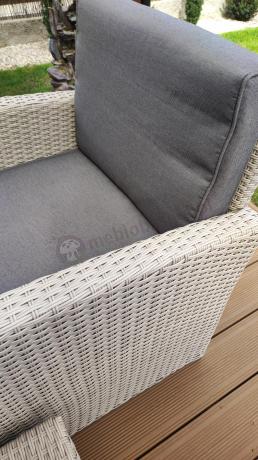 Zestaw mebli obiadowych z technorattanu Cofete Dining – Grey