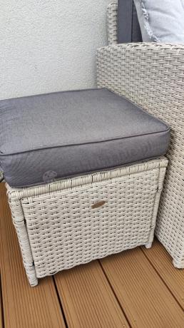 Zestaw mebli obiadowych z technorattanu Cofete Dining – Grey