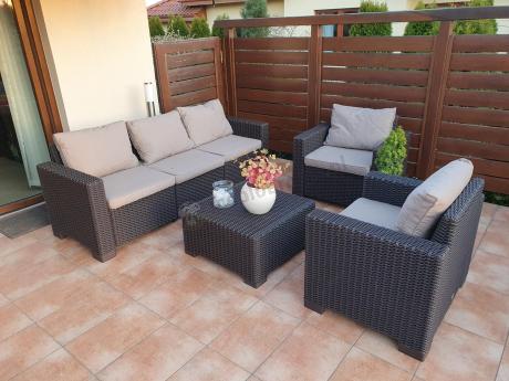 Zestaw mebli ogrodowych California 3 Seater - Brąz