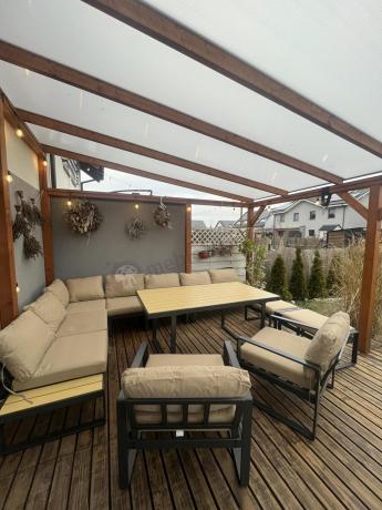 Zestaw mebli ogrodowych dla 10 osób z modułowym narożnikiem 280x280cm Panaon Corner XXL WB