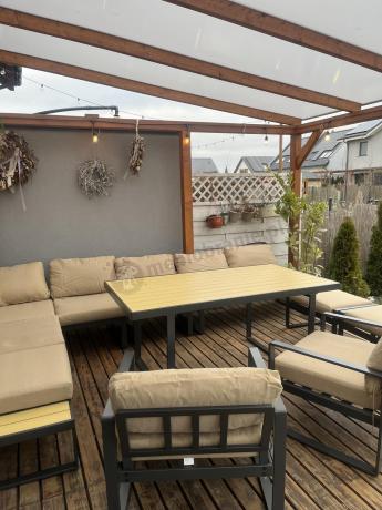 Zestaw mebli ogrodowych dla 10 osób z modułowym narożnikiem 280x280cm Panaon Corner XXL WB