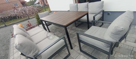 Zestaw mebli ogrodowych dla 8 osób ze stołem obiadowym Panaon Grande Prime LG