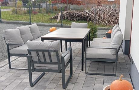 Zestaw mebli ogrodowych dla 8 osób ze stołem obiadowym Panaon Grande Prime LG