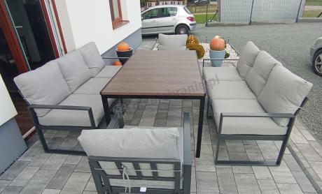 Zestaw mebli ogrodowych dla 8 osób ze stołem obiadowym Panaon Grande Prime LG