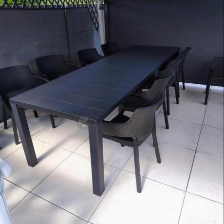 Zestaw mebli ogrodowych obiadowych dla 10 osób Meblobranie EJD10 grafit