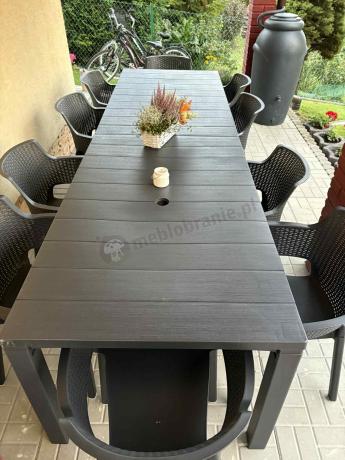 Zestaw mebli ogrodowych obiadowych dla 10 osób Meblobranie EJD10 grafit