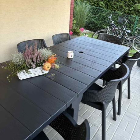 Zestaw mebli ogrodowych obiadowych dla 10 osób Meblobranie EJD10 grafit
