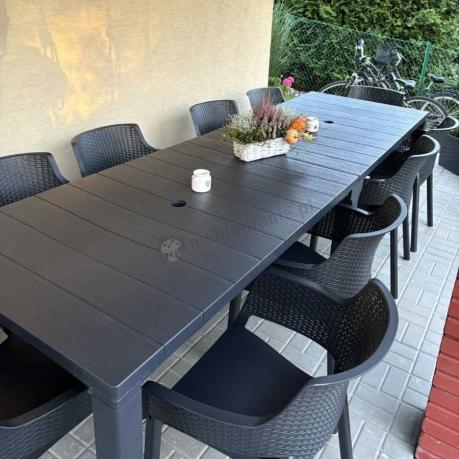 Zestaw mebli ogrodowych obiadowych dla 10 osób Meblobranie EJD10 grafit