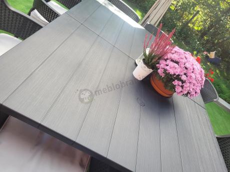 Zestaw mebli ogrodowych obiadowych dla 10 osób Meblobranie EJD10 grafit