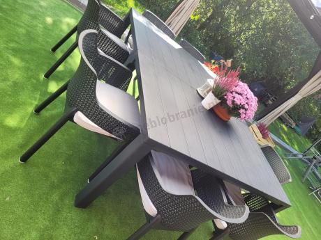 Zestaw mebli ogrodowych obiadowych dla 10 osób Meblobranie EJD10 grafit