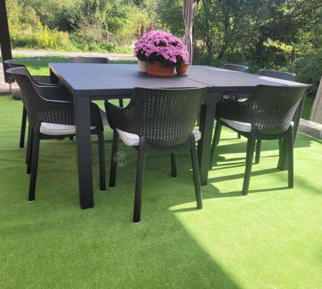 Zestaw mebli ogrodowych obiadowych dla 10 osób Meblobranie EJD10 grafit