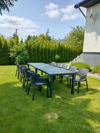 Zestaw mebli ogrodowych obiadowych dla 10 osób Meblobranie EJD10 grafit