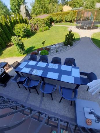 Zestaw mebli ogrodowych obiadowych dla 10 osób Meblobranie EJD10 grafit