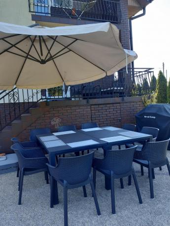 Zestaw mebli ogrodowych obiadowych dla 10 osób Meblobranie EJD10 grafit