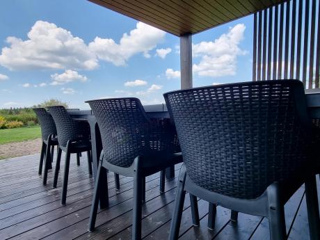 Zestaw mebli ogrodowych obiadowych dla 10 osób Meblobranie EJD10 grafit