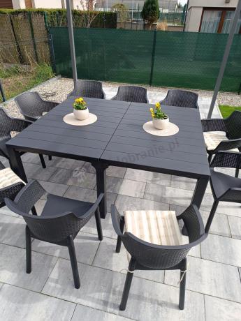 Zestaw mebli ogrodowych obiadowych dla 10 osób Meblobranie EJD10 grafit