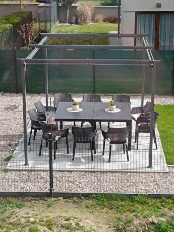 Zestaw mebli ogrodowych obiadowych dla 10 osób Meblobranie EJD10 grafit