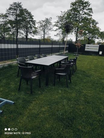 Zestaw mebli ogrodowych obiadowych dla 10 osób Meblobranie EJD10 grafit