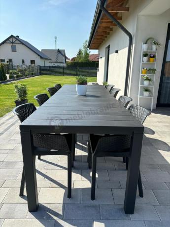 Zestaw mebli ogrodowych obiadowych dla 10 osób Meblobranie EJD10 grafit