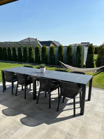 Zestaw mebli ogrodowych obiadowych dla 10 osób Meblobranie EJD10 grafit