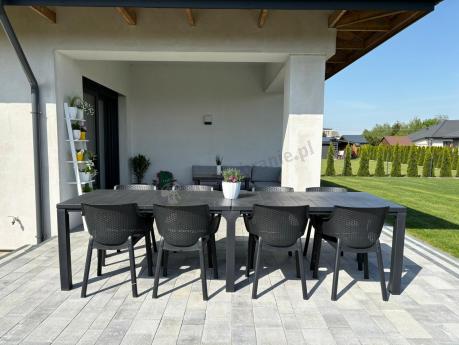 Zestaw mebli ogrodowych obiadowych dla 10 osób Meblobranie EJD10 grafit