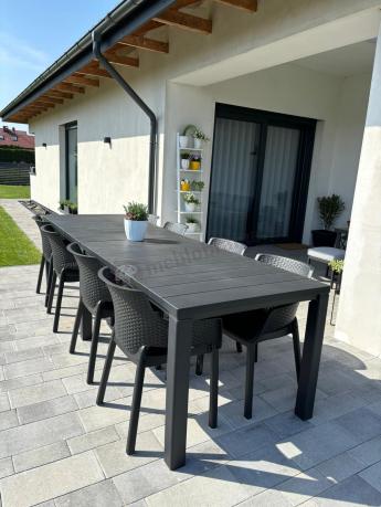 Zestaw mebli ogrodowych obiadowych dla 10 osób Meblobranie EJD10 grafit