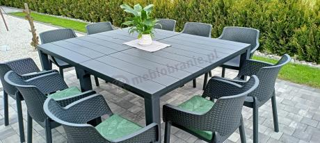 Zestaw mebli ogrodowych obiadowych dla 10 osób Meblobranie EJD10 grafit