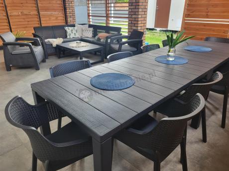 Zestaw mebli ogrodowych obiadowych dla 10 osób Meblobranie EJD10 grafit